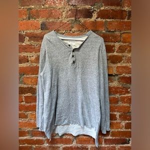 On the Byas Longline Grey Henley